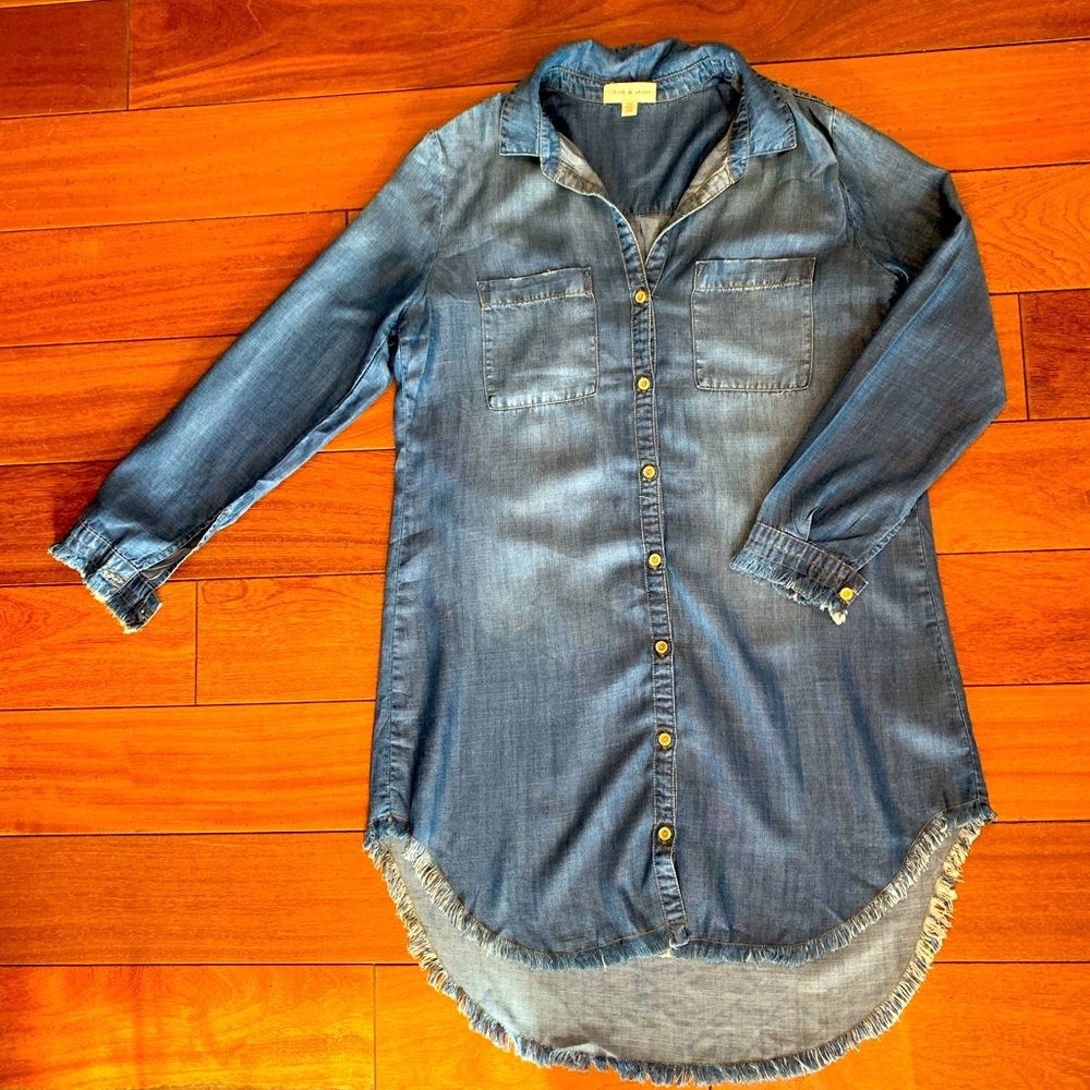 Cloth and stone denim dress